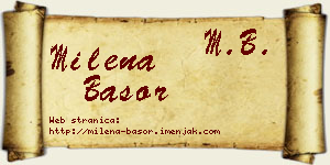 Milena Basor vizit kartica